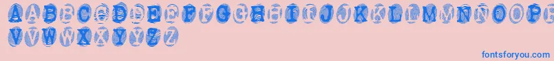 Powdrf Font – Blue Fonts on Pink Background