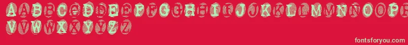 Powdrf Font – Green Fonts on Red Background