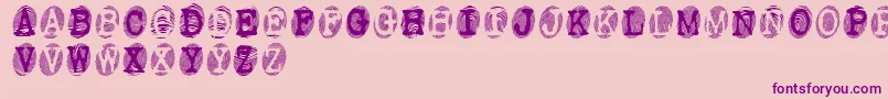 Powdrf-Schriftart – Violette Schriften auf rosa Hintergrund