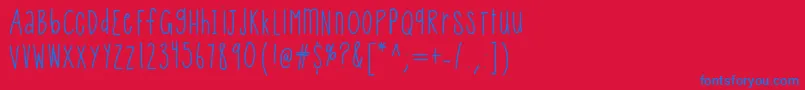 Weitere Informationen zur Helloqueenie-Schriftart Helloqueenie-Schriftart – Blaue Schriften auf rotem Hintergrund
