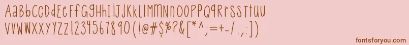 Helloqueenie Font – Brown Fonts on Pink Background