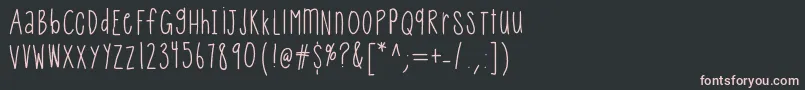 Helloqueenie Font – Pink Fonts on Black Background