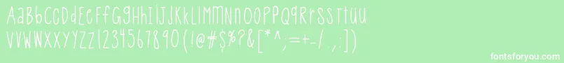 Helloqueenie Font – White Fonts on Green Background
