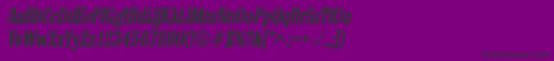 ColonelBoldItalic Font – Black Fonts on Purple Background
