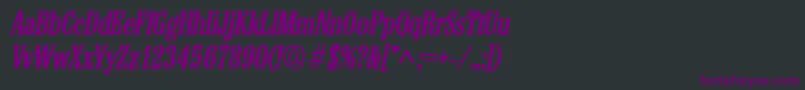 ColonelBoldItalic Font – Purple Fonts on Black Background