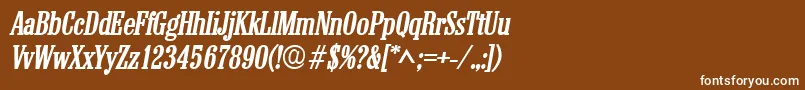 ColonelBoldItalic Font – White Fonts on Brown Background