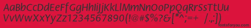 Fiestac Font – Black Fonts on Red Background