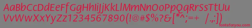 Fiestac Font – Red Fonts on Gray Background