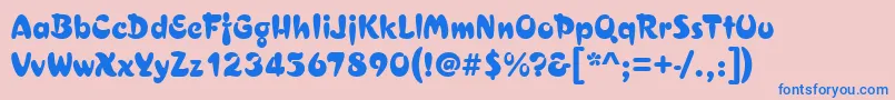 Croissantd Font – Blue Fonts on Pink Background