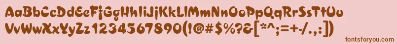 Croissantd Font – Brown Fonts on Pink Background