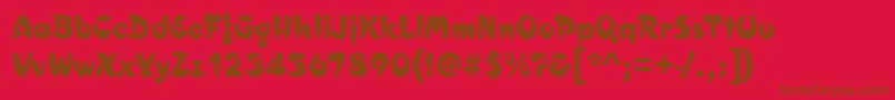 Croissantd Font – Brown Fonts on Red Background