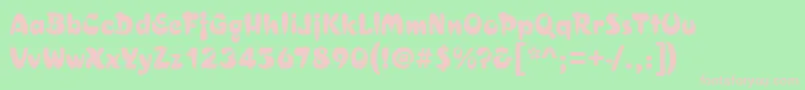 Croissantd Font – Pink Fonts on Green Background