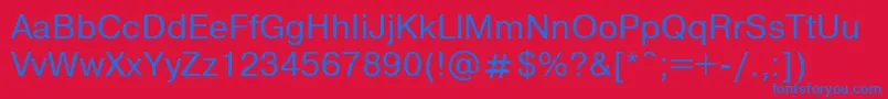 Nthvo Font – Blue Fonts on Red Background