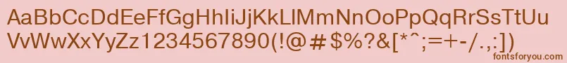 Nthvo Font – Brown Fonts on Pink Background