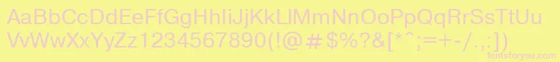 Nthvo Font – Pink Fonts on Yellow Background