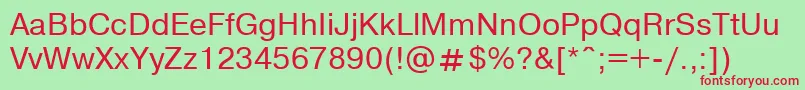 Nthvo Font – Red Fonts on Green Background