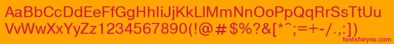 Nthvo Font – Red Fonts on Orange Background