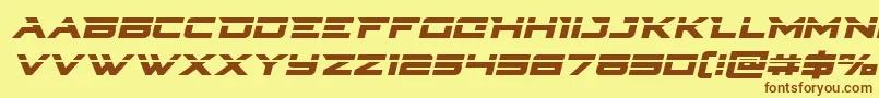 Cyberdynelaserital Font – Brown Fonts on Yellow Background