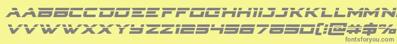 Cyberdynelaserital Font – Gray Fonts on Yellow Background