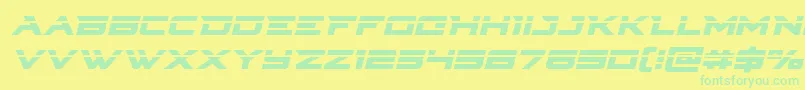 Cyberdynelaserital Font – Green Fonts on Yellow Background