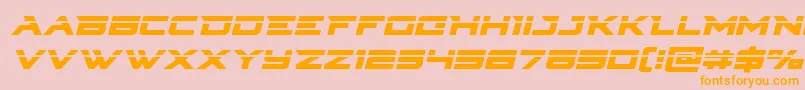 Cyberdynelaserital Font – Orange Fonts on Pink Background