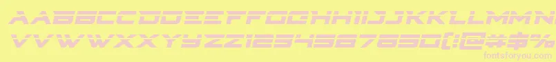 Cyberdynelaserital Font – Pink Fonts on Yellow Background