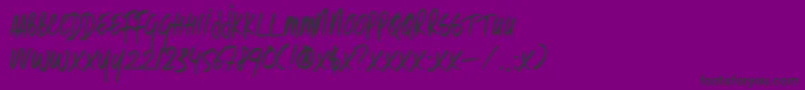 DkSameSameButDifferent-Schriftart – Schwarze Schriften auf violettem Hintergrund