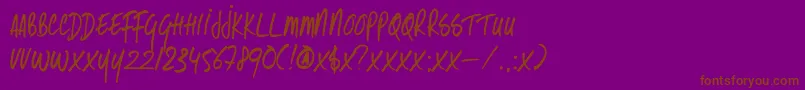 DkSameSameButDifferent Font – Brown Fonts on Purple Background