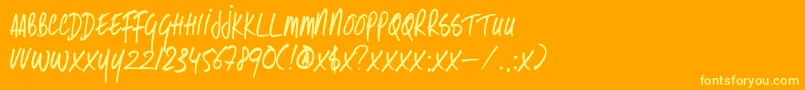 DkSameSameButDifferent Font – Yellow Fonts on Orange Background