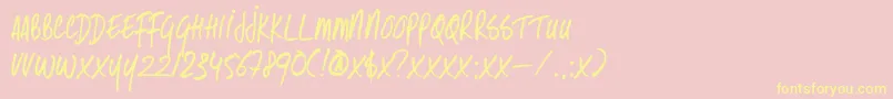 DkSameSameButDifferent Font – Yellow Fonts on Pink Background