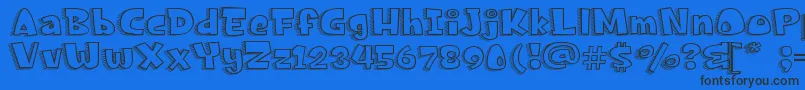 FrancisNicoV0.2 Font – Black Fonts on Blue Background