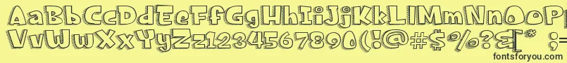 FrancisNicoV0.2 Font – Black Fonts on Yellow Background