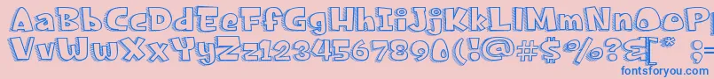 FrancisNicoV0.2 Font – Blue Fonts on Pink Background