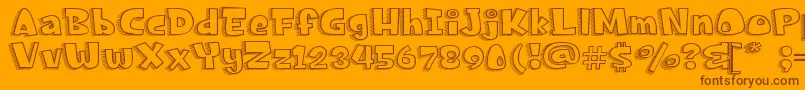 FrancisNicoV0.2 Font – Brown Fonts on Orange Background