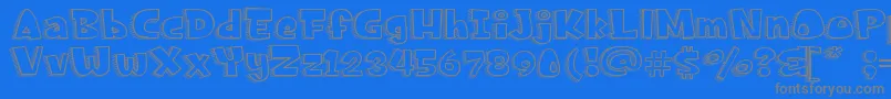 FrancisNicoV0.2 Font – Gray Fonts on Blue Background