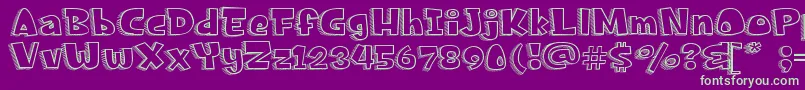 FrancisNicoV0.2 Font – Green Fonts on Purple Background