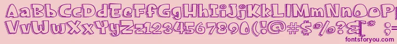 FrancisNicoV0.2 Font – Purple Fonts on Pink Background