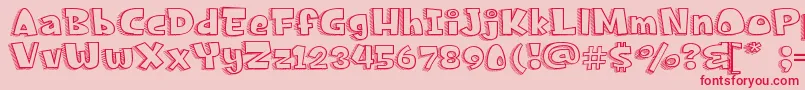 FrancisNicoV0.2 Font – Red Fonts on Pink Background