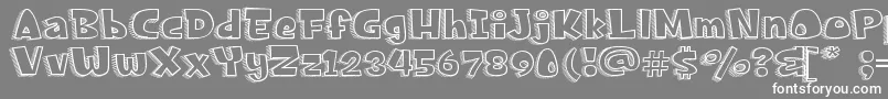 FrancisNicoV0.2 Font – White Fonts on Gray Background