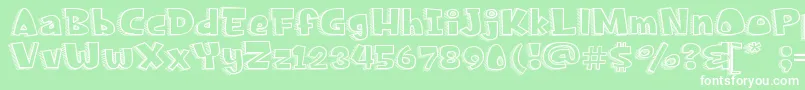 FrancisNicoV0.2 Font – White Fonts on Green Background