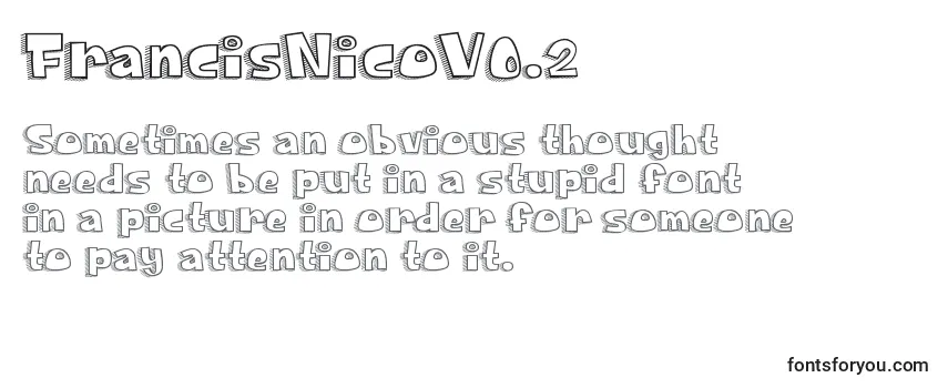 FrancisNicoV0.2 フォントのレビュー