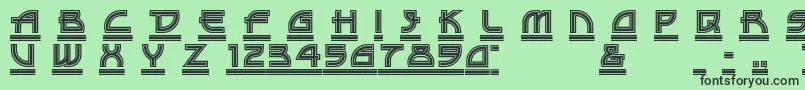 DriveThru Font – Black Fonts on Green Background