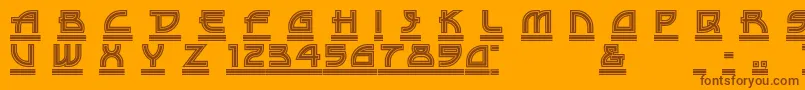 DriveThru Font – Brown Fonts on Orange Background