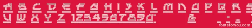 DriveThru Font – Pink Fonts on Red Background