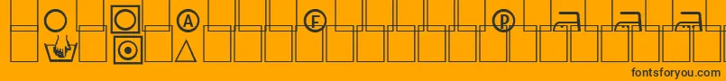 Saiba mais sobre a fonte Labels Fonte Labels – fontes pretas em um fundo laranja