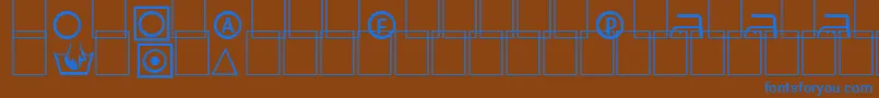 fuente Labels – Fuentes Azules Sobre Fondo Marrón