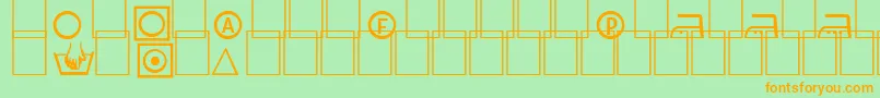 fuente Labels – Fuentes Naranjas Sobre Fondo Verde