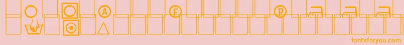 fuente Labels – Fuentes Naranjas Sobre Fondo Rosa
