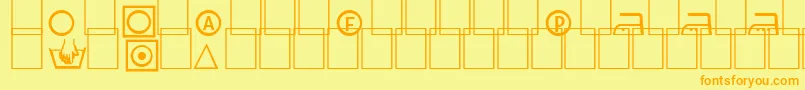 Labels Font – Orange Fonts on Yellow Background