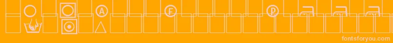 fuente Labels – Fuentes Rosadas Sobre Fondo Naranja